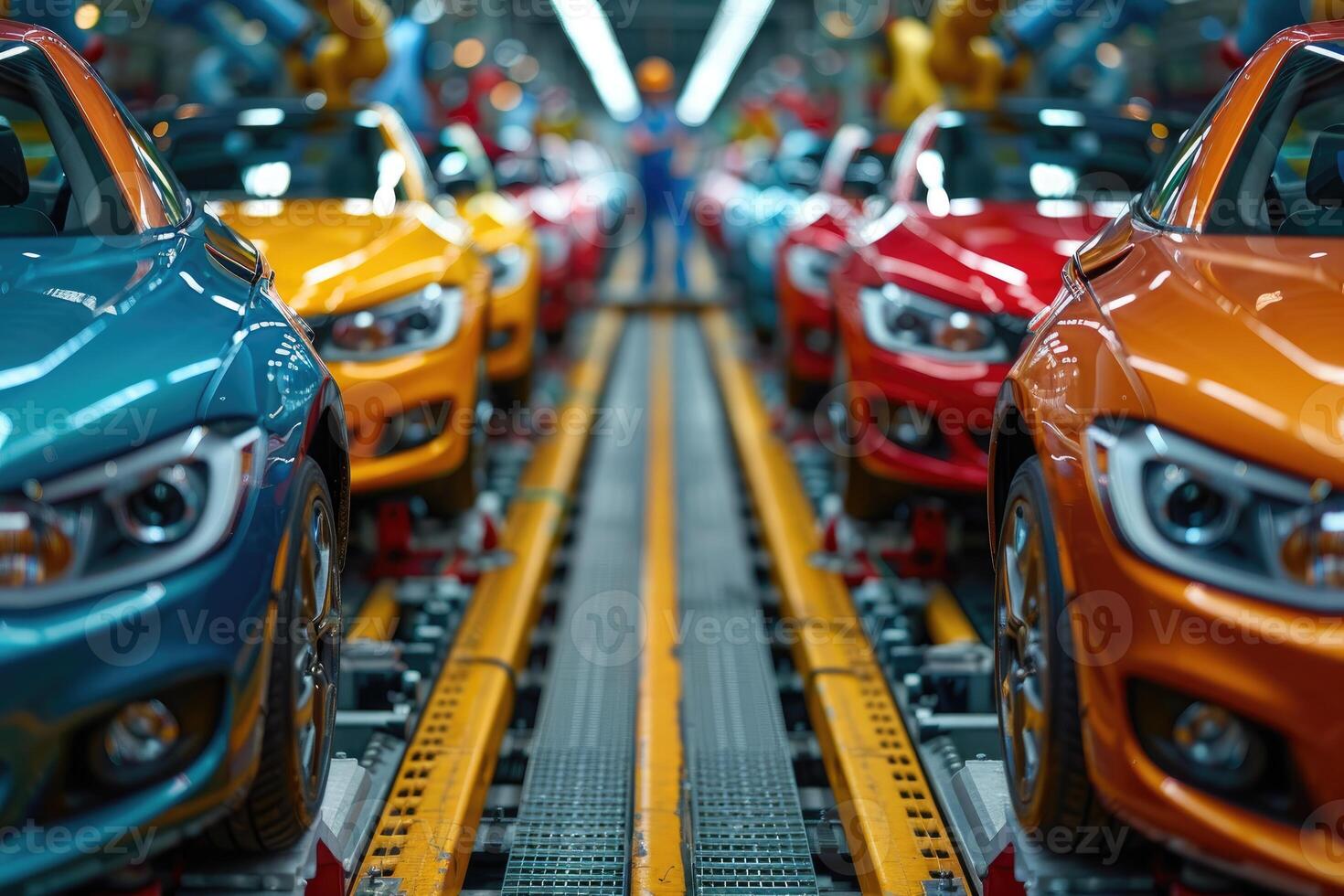 Automotive Assembly Line Cars Production Factory photo