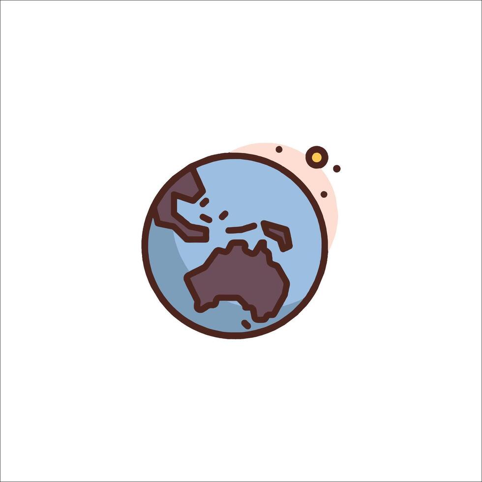 Earth globe icon illustration vector