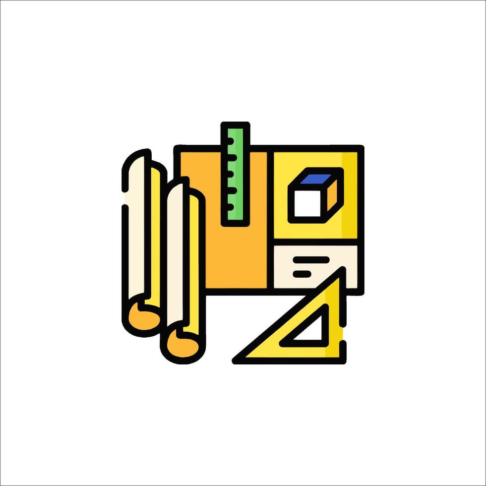 A line drawing of a construction tool vector