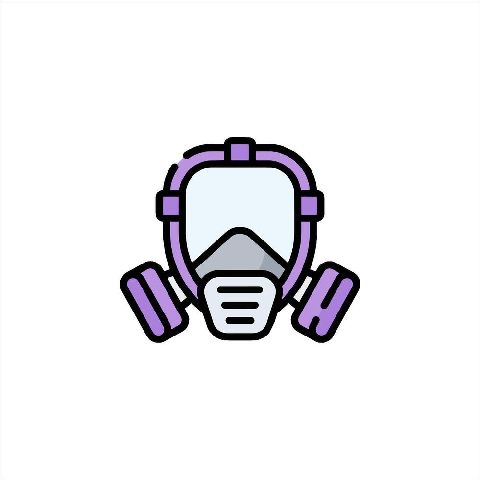A gas mask icon on a white background vector