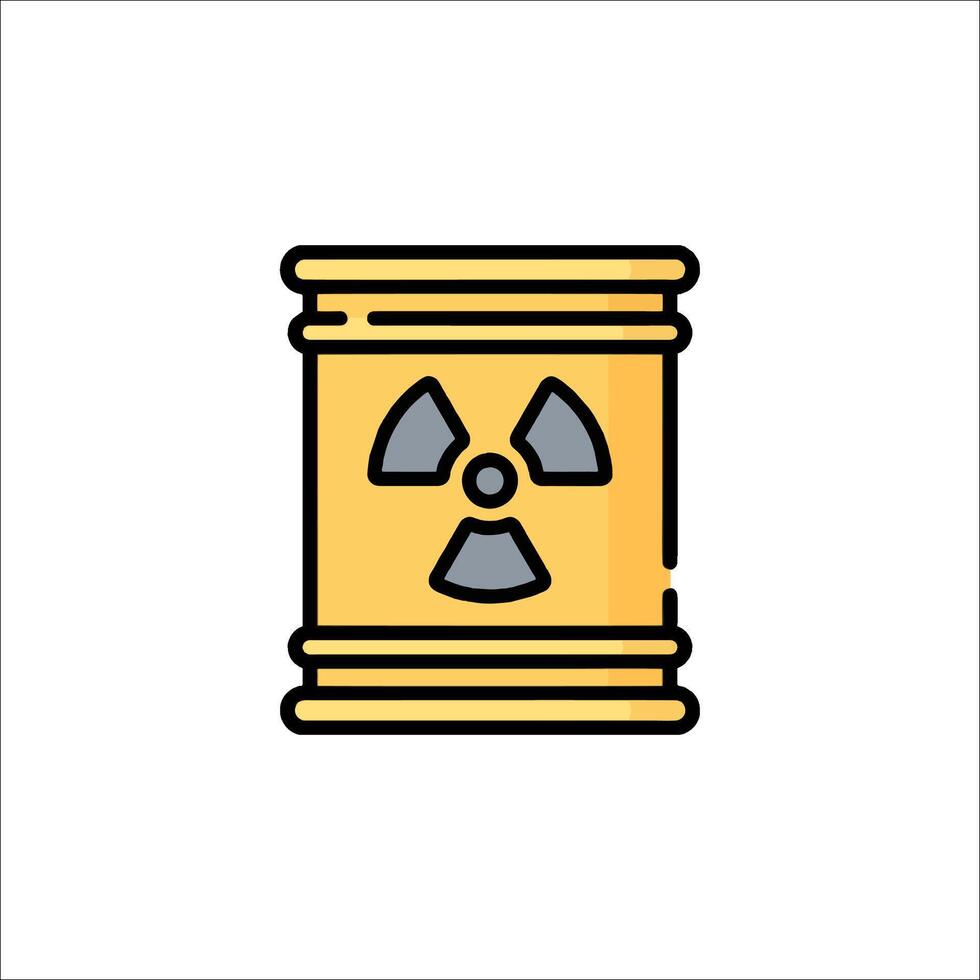 A radioactive barrel icon on a white background vector