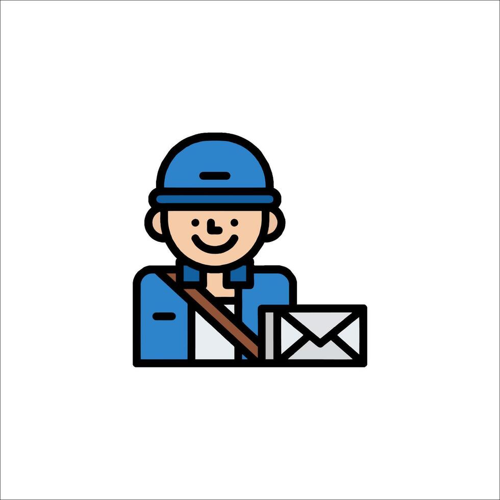 Mailman icon illustration vector