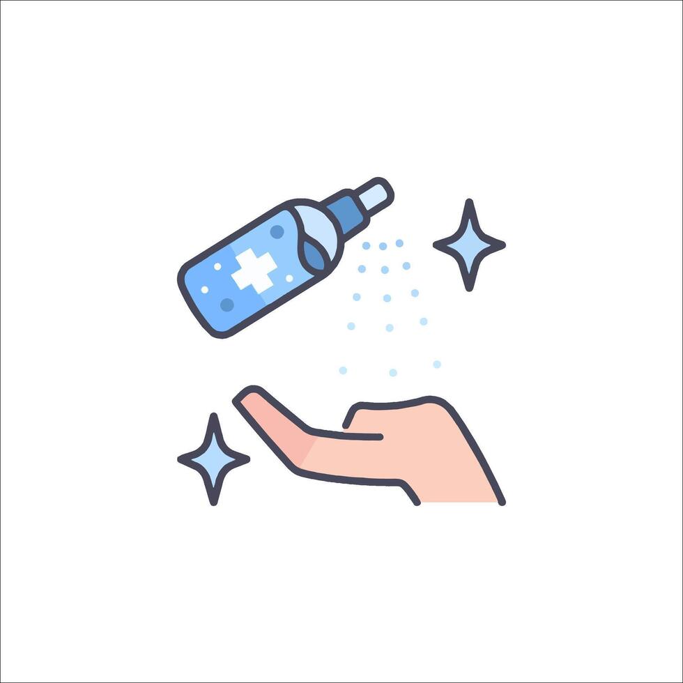 Hand washing with soap and water icon vector