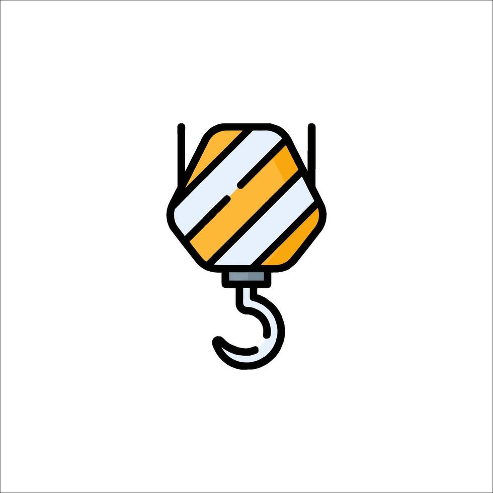 A yellow and orange hook on a white background vector