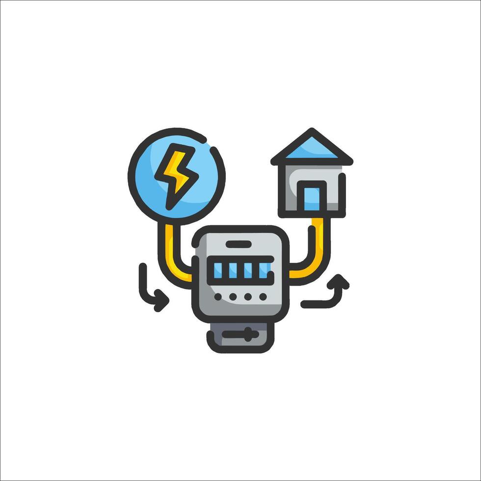Electricity meter icon illustration vector