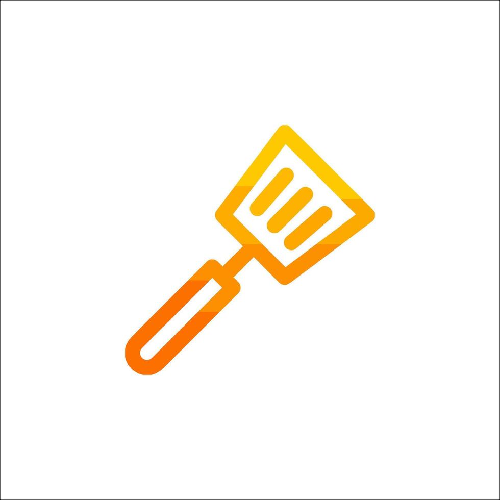A yellow and orange spatula icon on a white background vector