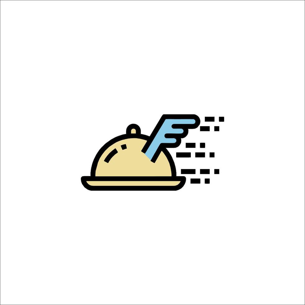 A cloche with a wing on it vector