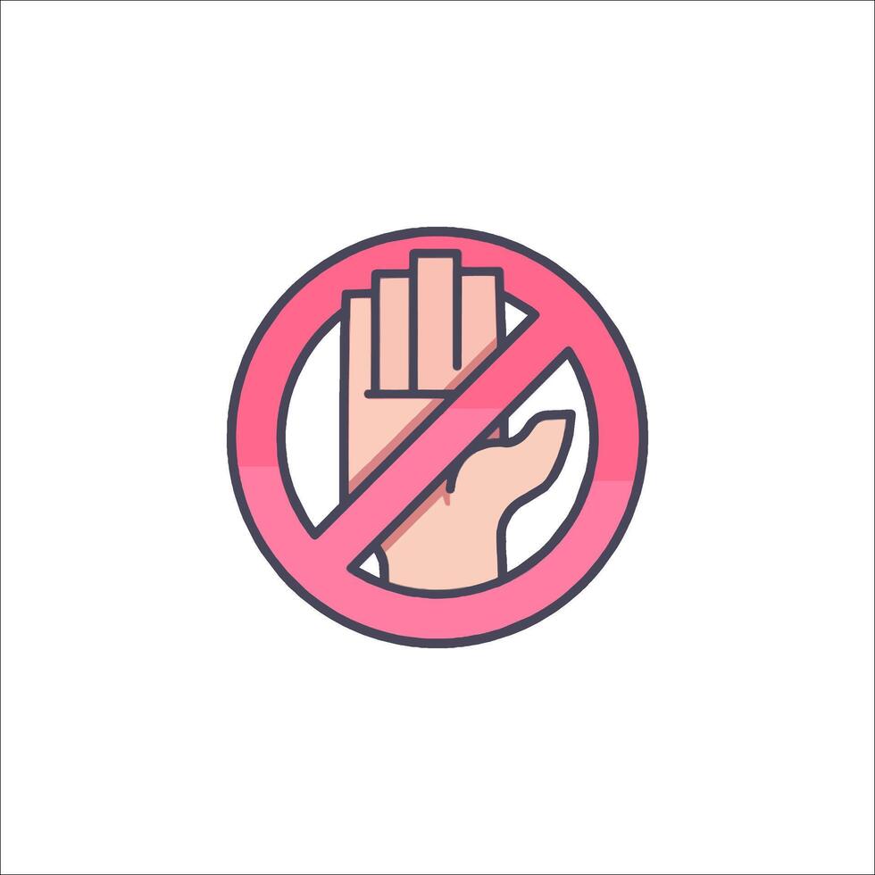 No hand sign icon, no hand sign, no hand sign, no hand sign, no hand vector