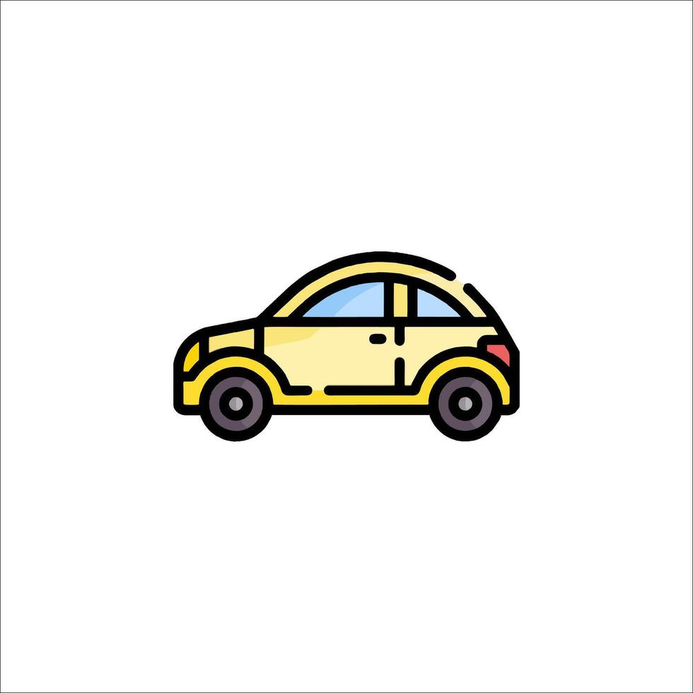 A small car icon on a white background vector