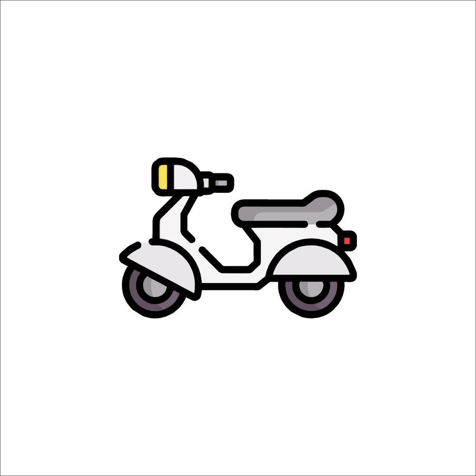 A scooter icon in a flat style vector
