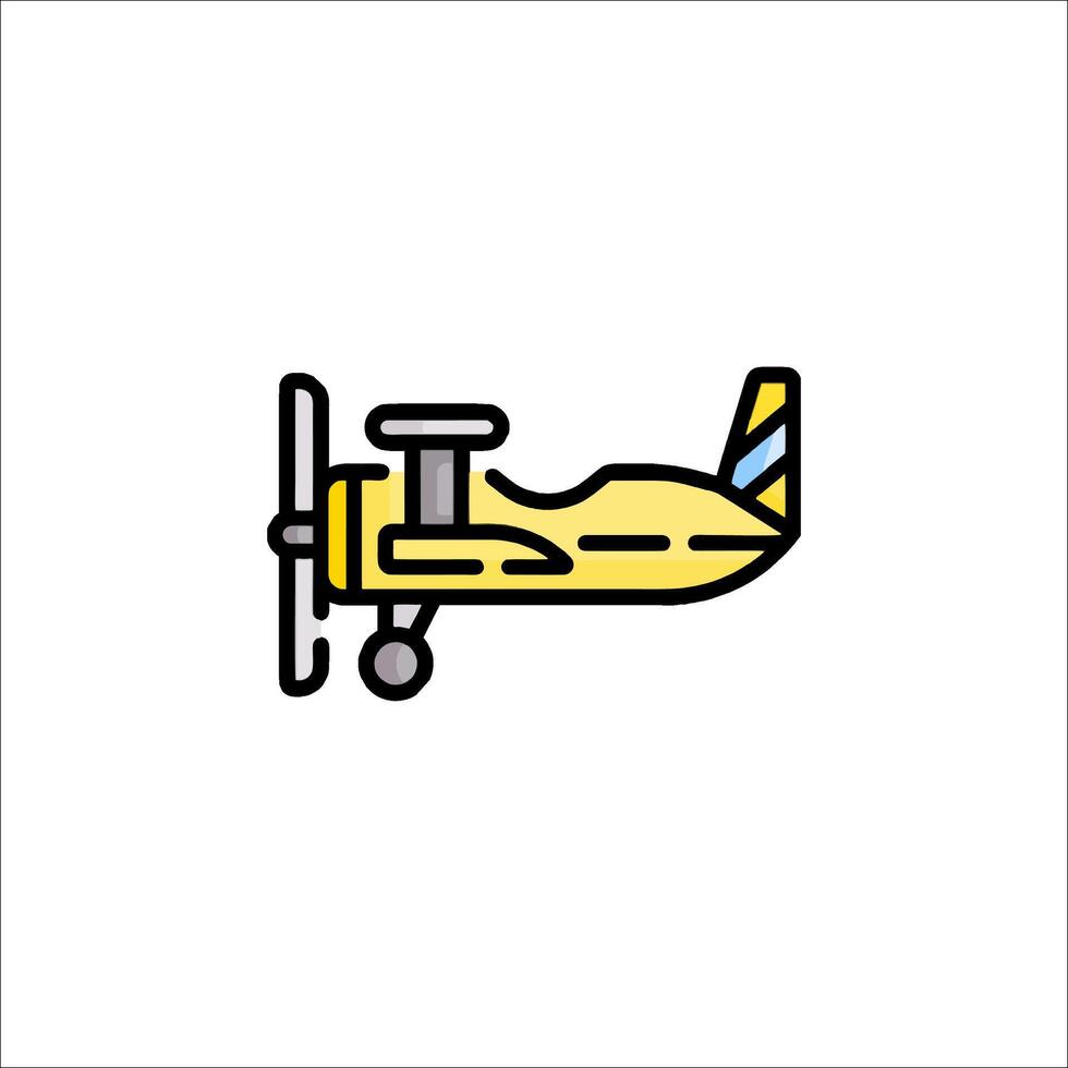 A small airplane icon on a white background vector
