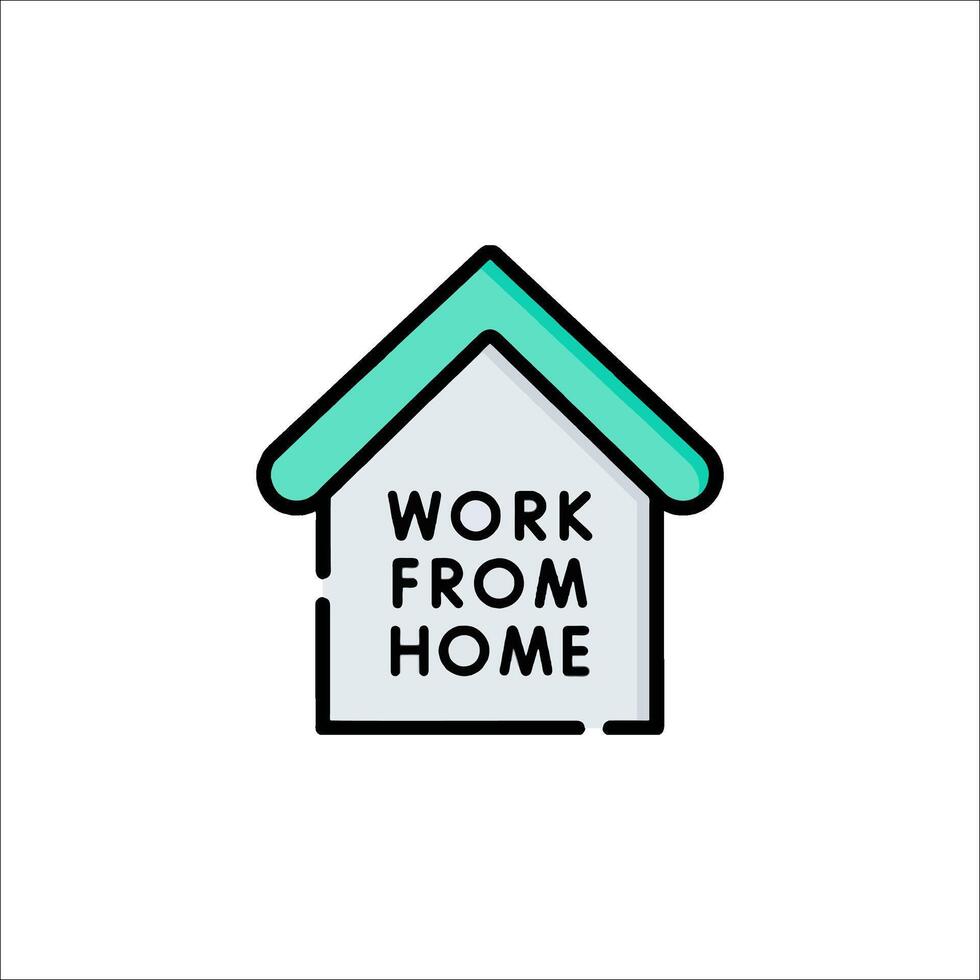 Work from home logo design vector