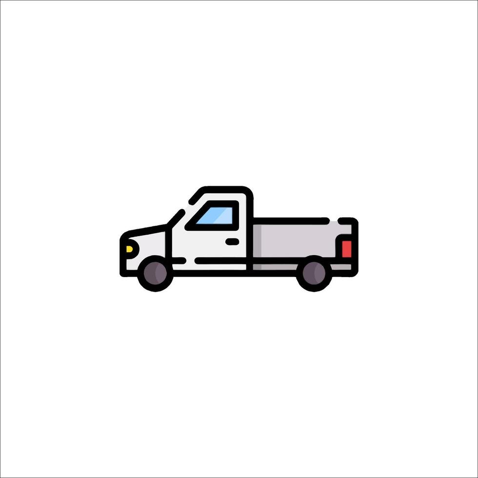 A truck icon on a white background vector