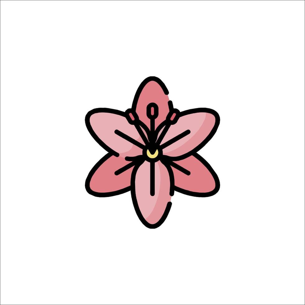 A pink flower icon on a white background vector
