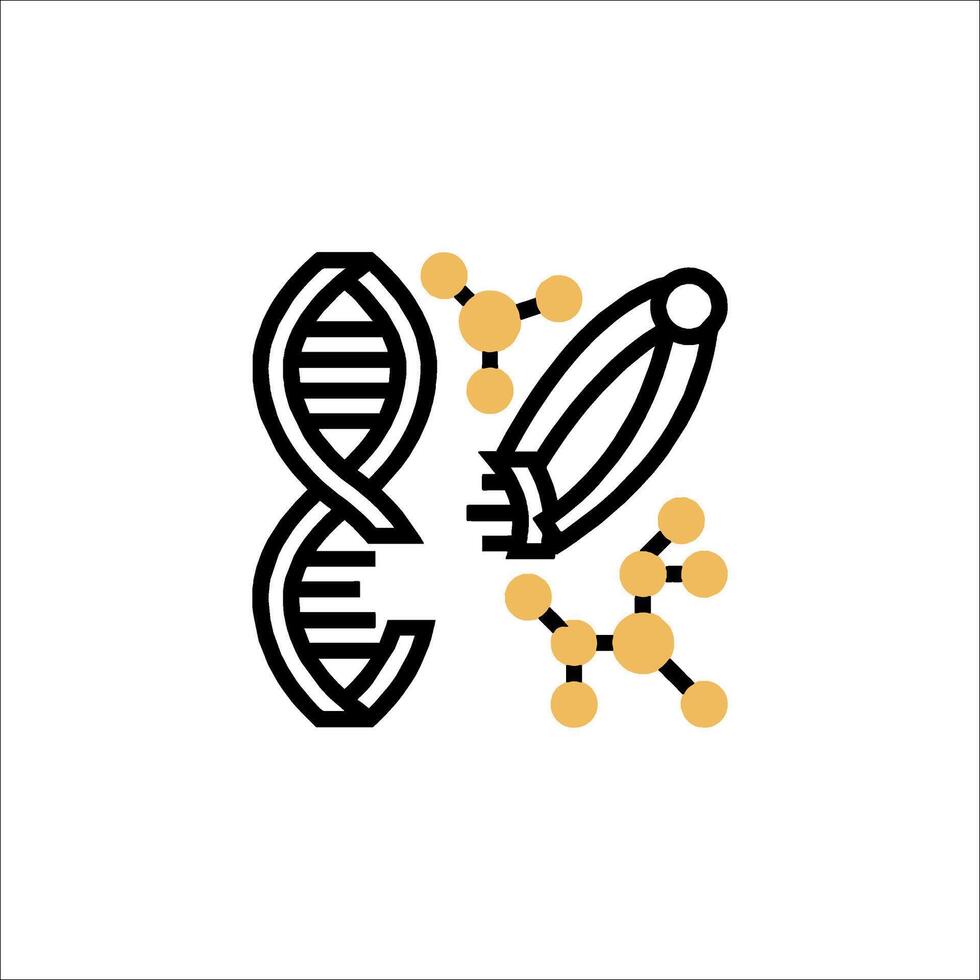 Dna molecule icon vector