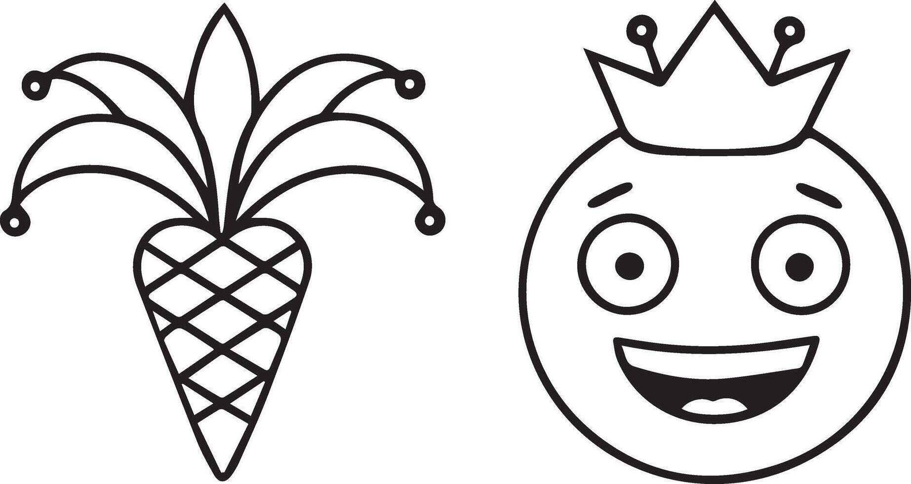 April fool day stroke line art and illustration icon. April fool's outline isolated on a white background. vector