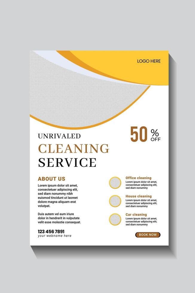 No.1 Cleaning Service and Flyer Template Cleaning Flyer Template vector