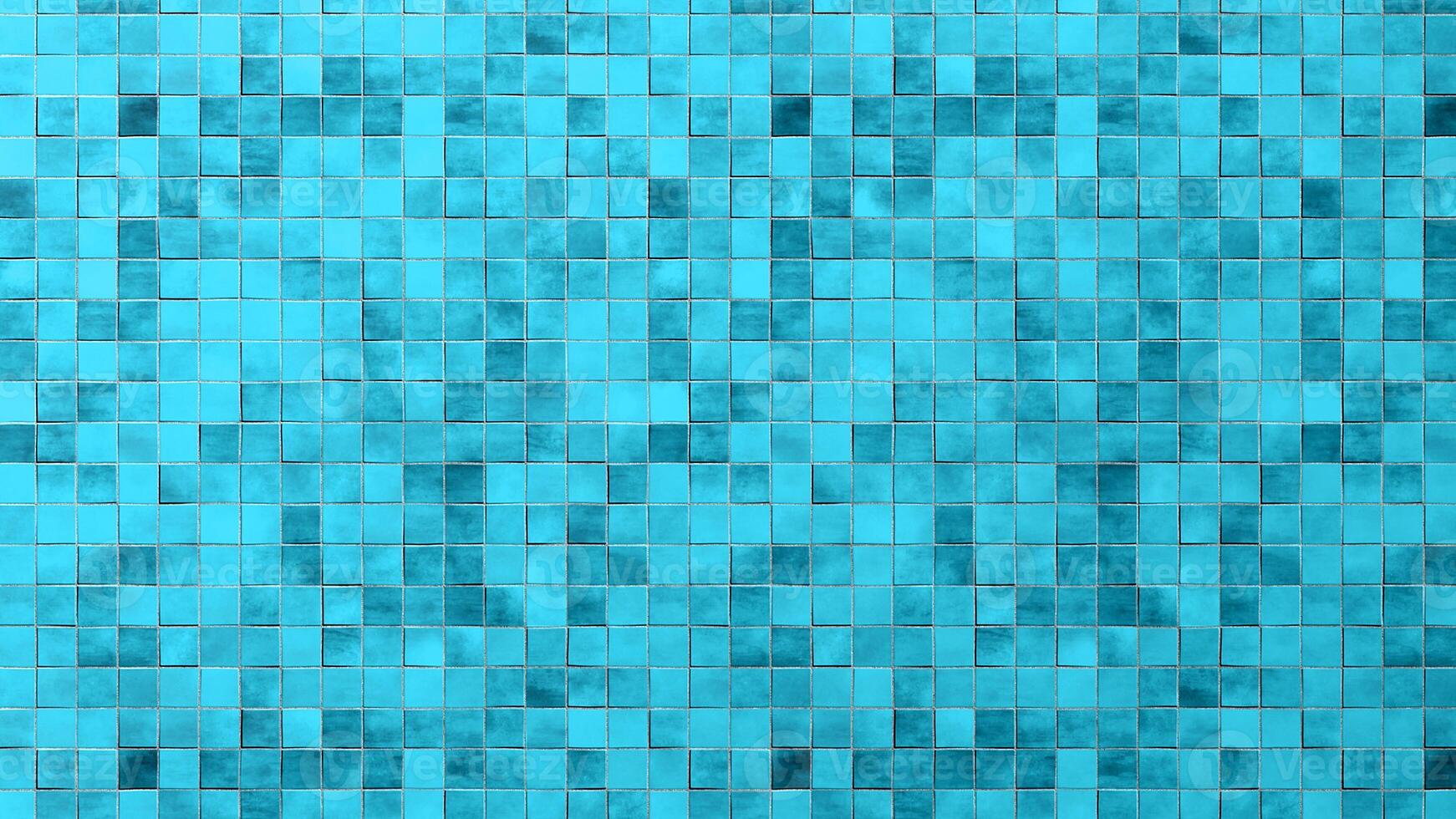 Blue Mosaic Tile Background Surface 3d Render photo