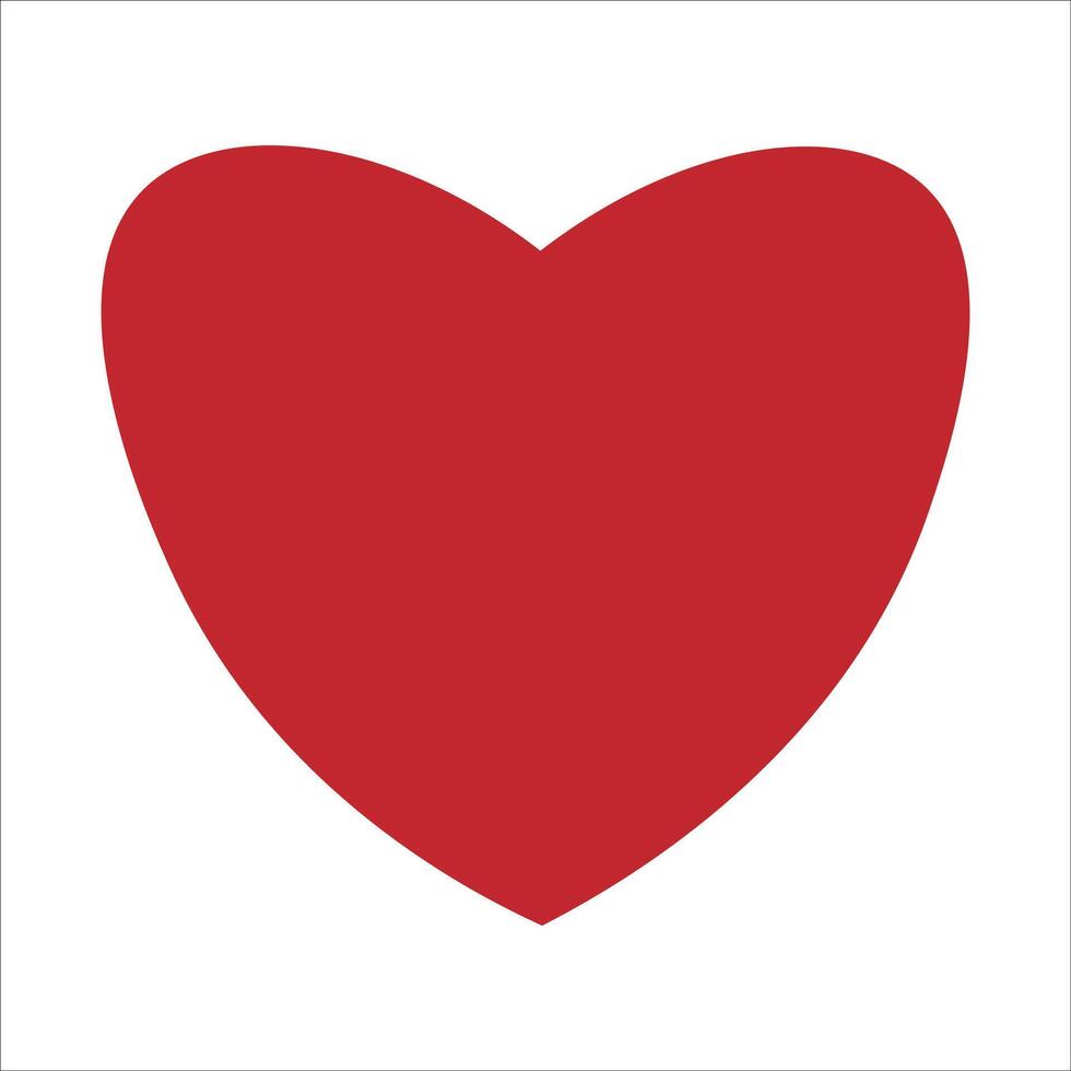 Heart, love, romance or valentine's day red icon for apps and websites vector