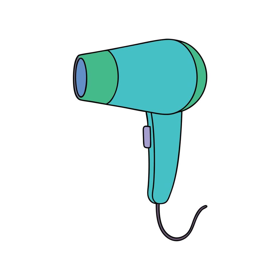 Flat Illustration of a Hairdryer for Beauty and Salon Designs vector