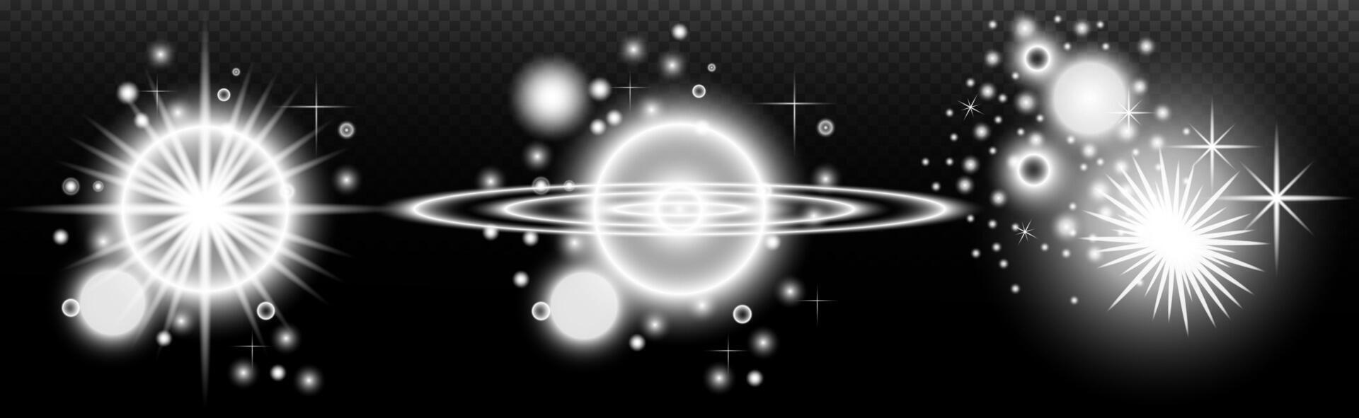 a set white. stars and a black background vector