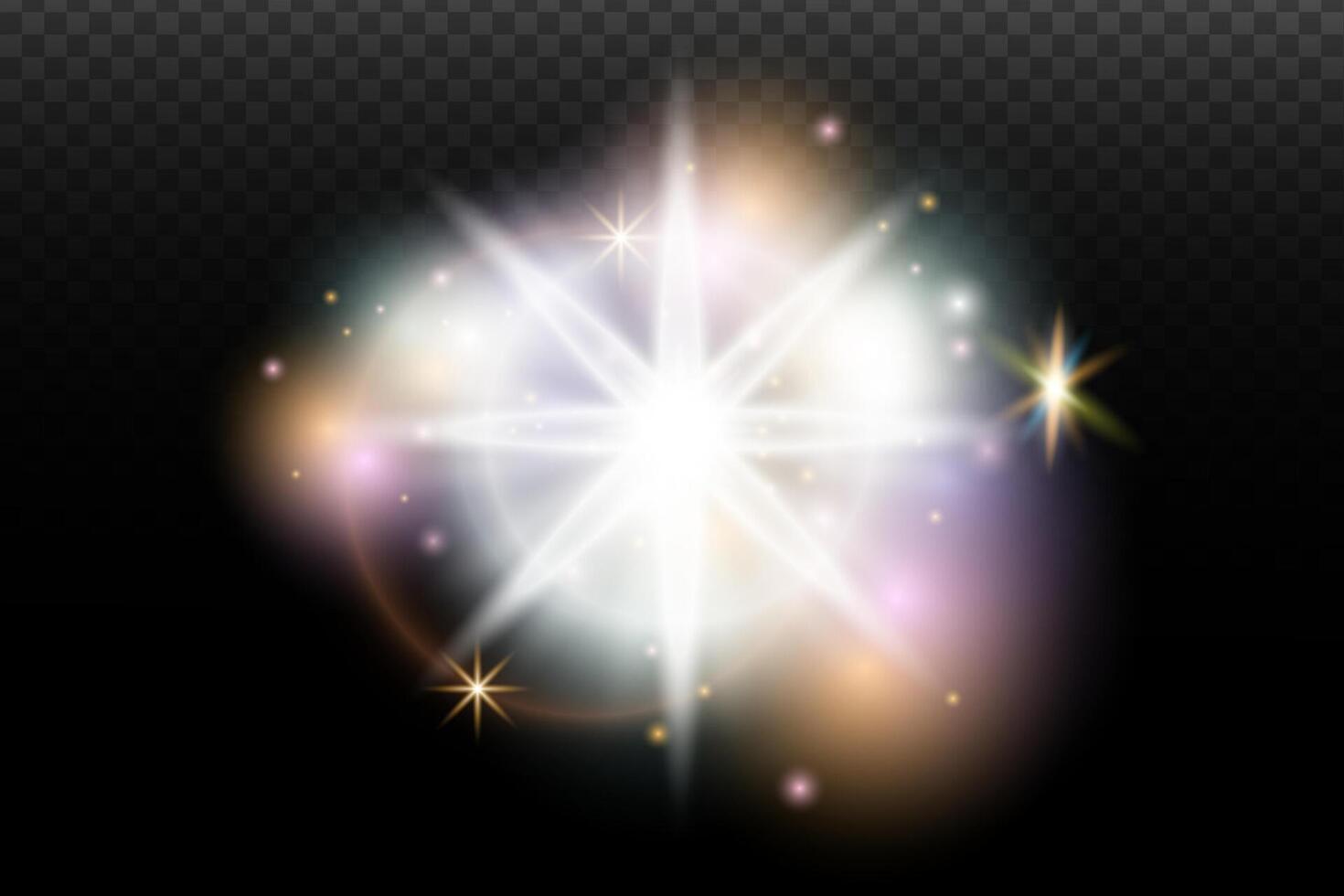a star with glowing light on background vector