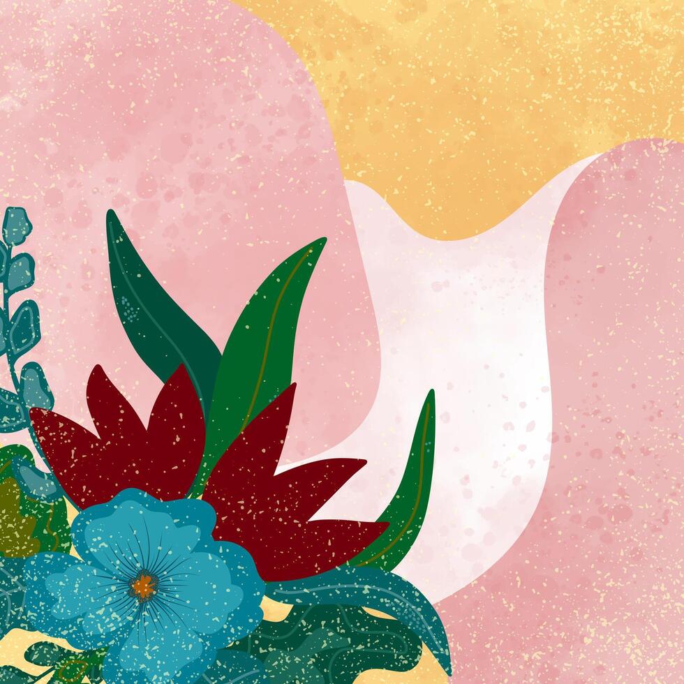 a colorful illustration of a flower arrangement vector