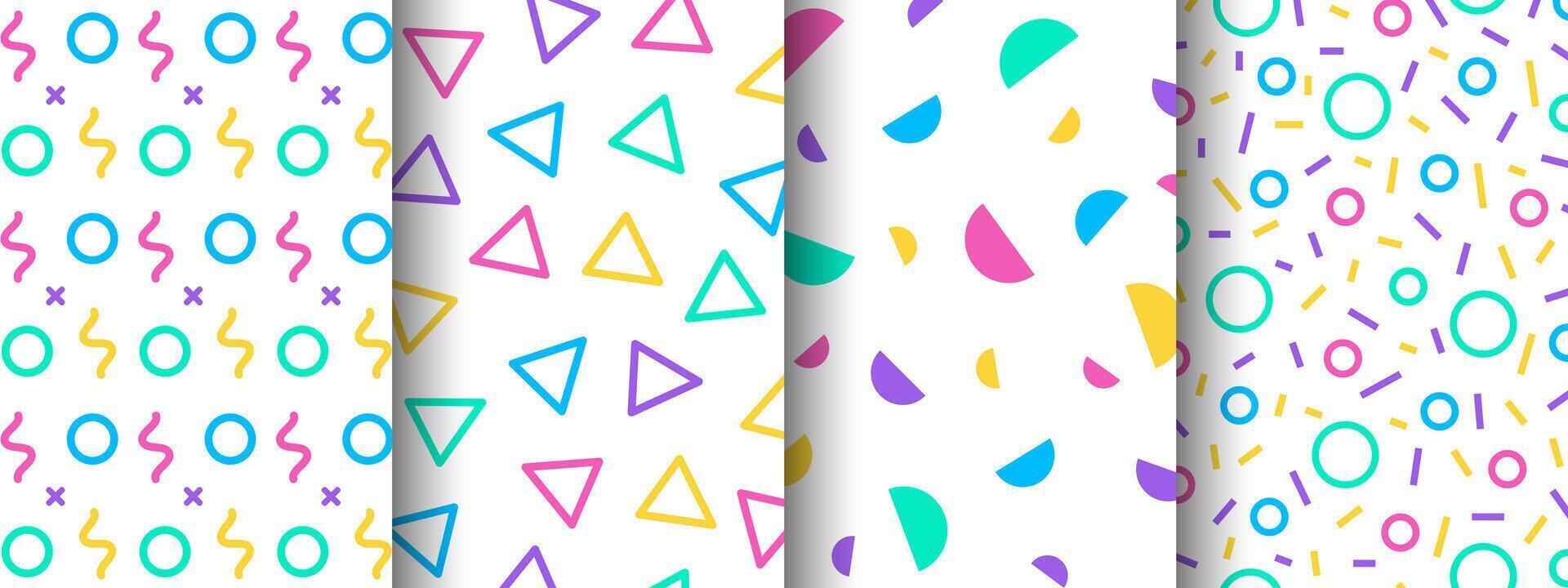 Abstract geometric trendy pattern vector