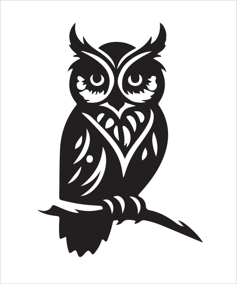 A beautiful owls illustration vector