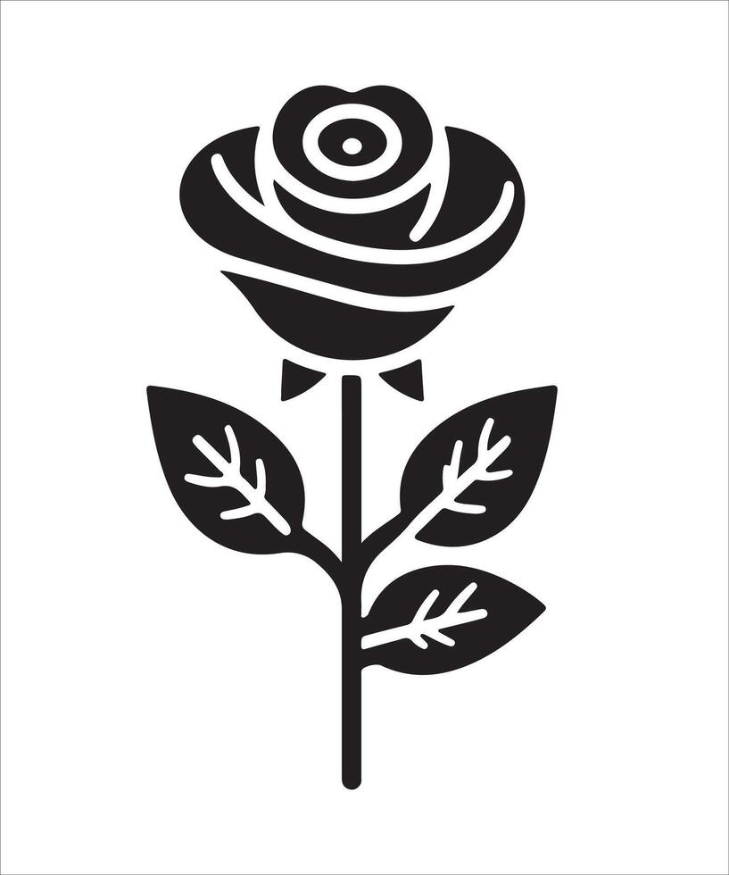 illustration of a flower. Rose Flower. vector