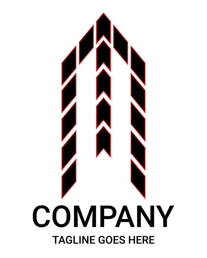Lowercase m arrow logo. Suitable for t-shirts, corporate, construction, architecture and so on. Pro, sport, aesthetic, minimalist, building logo design. vector