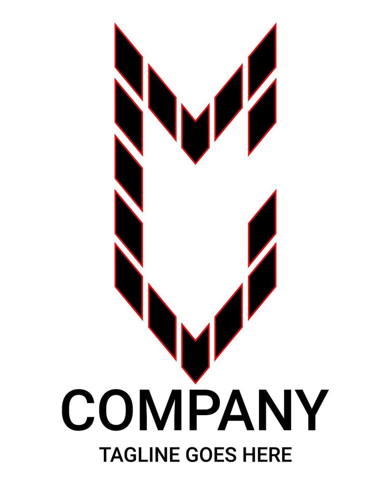 Lowercase c arrow logo. Suitable for t-shirts, corporate, construction, architecture and so on. Pro, sport, aesthetic, minimalist, building logo design. vector