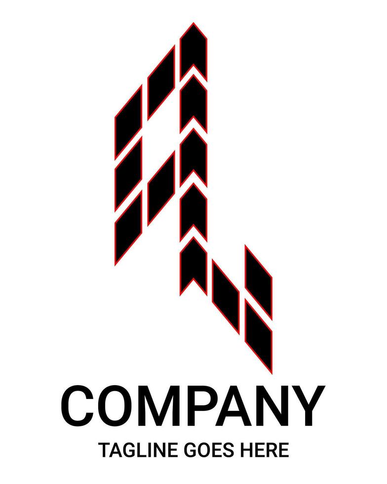 Lowercase q arrow logo. Suitable for t-shirts, corporate, construction, architecture and so on. Pro, sport, aesthetic, minimalist, building logo design. vector