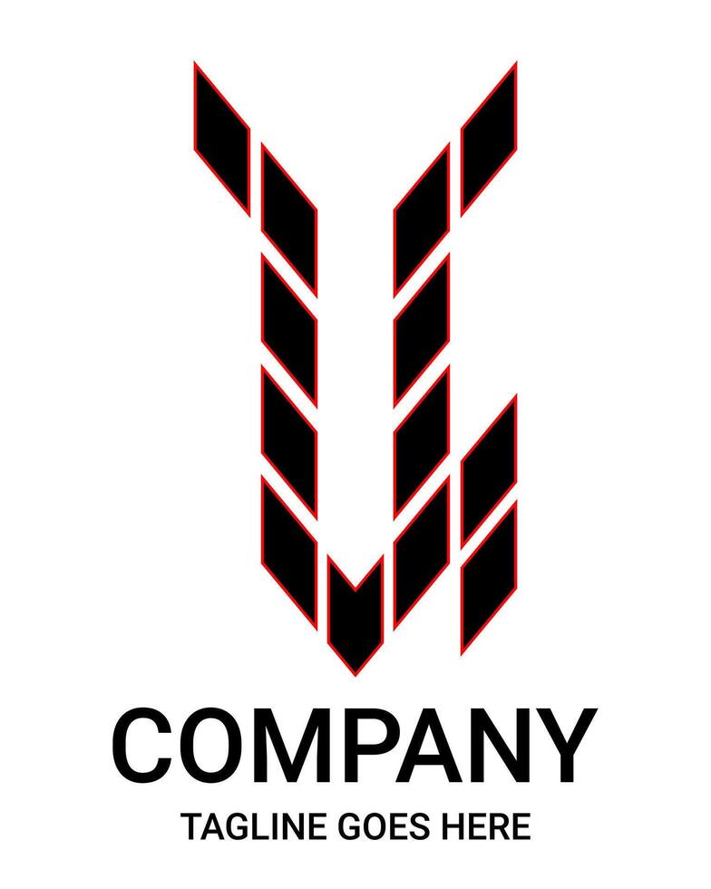 Lowercase u arrow logo. Suitable for t-shirts, corporate, construction, architecture and so on. Pro, sport, aesthetic, minimalist, gamer, building logo design. vector
