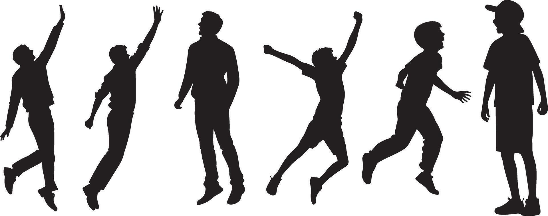 Highly Detailed People Silhouette illustration vector