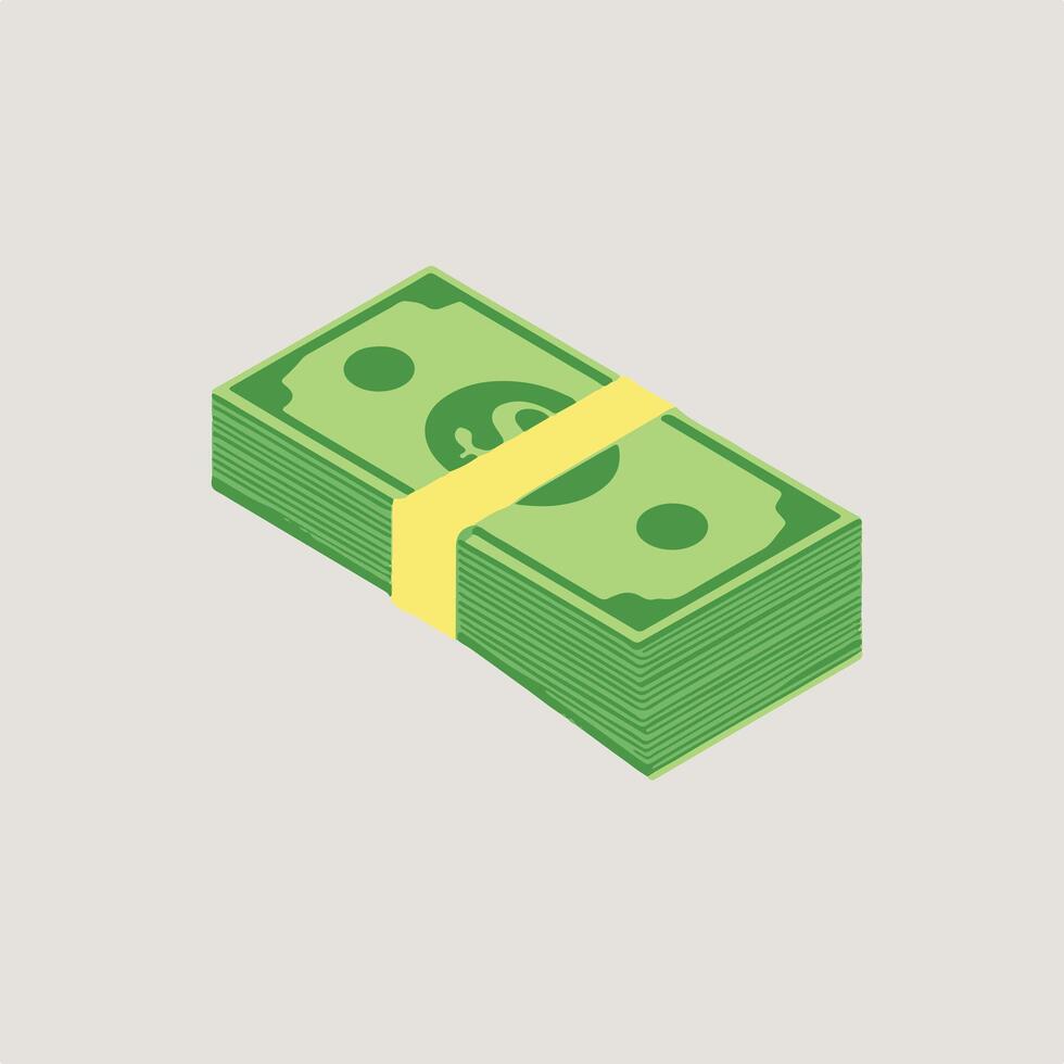 A bundle of cash vector