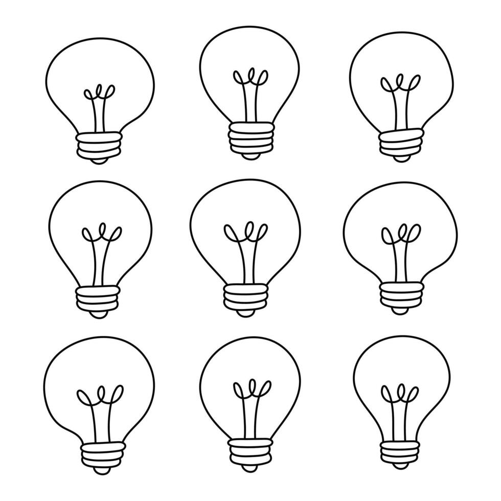 Cute lightbulb beautiful drawing design illustration vector