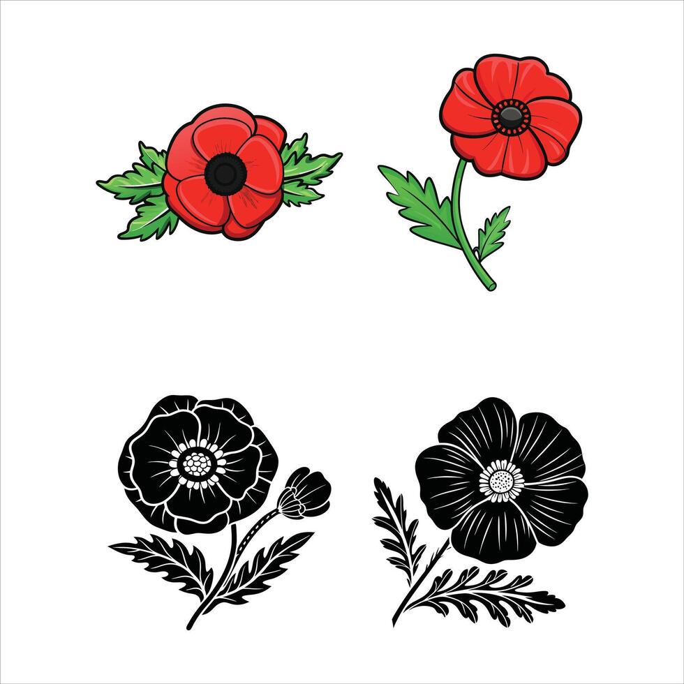 Poppy Fields in Bloom vector