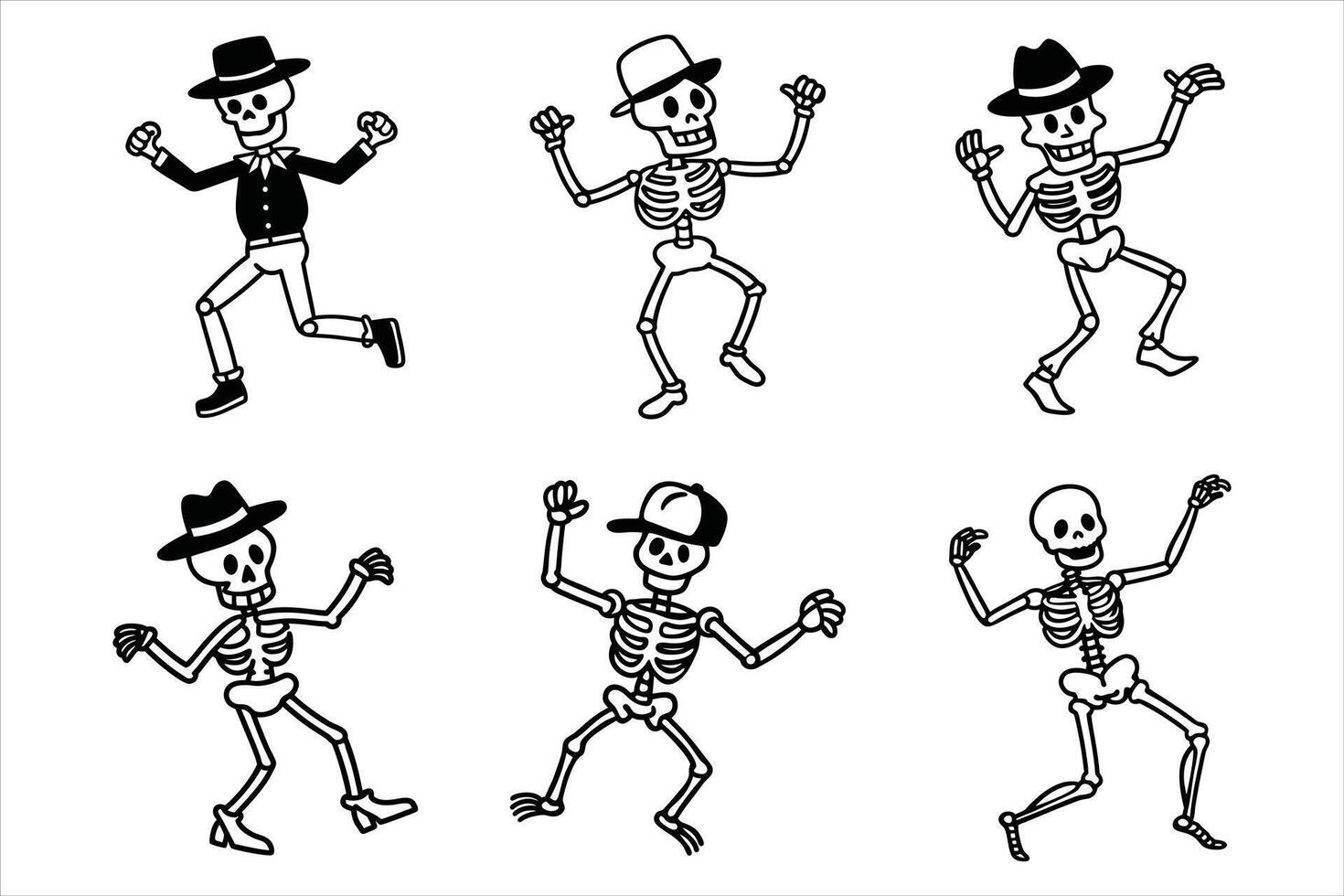 Skeleton Boogie Graveyard Jam Skull Shuffle vector