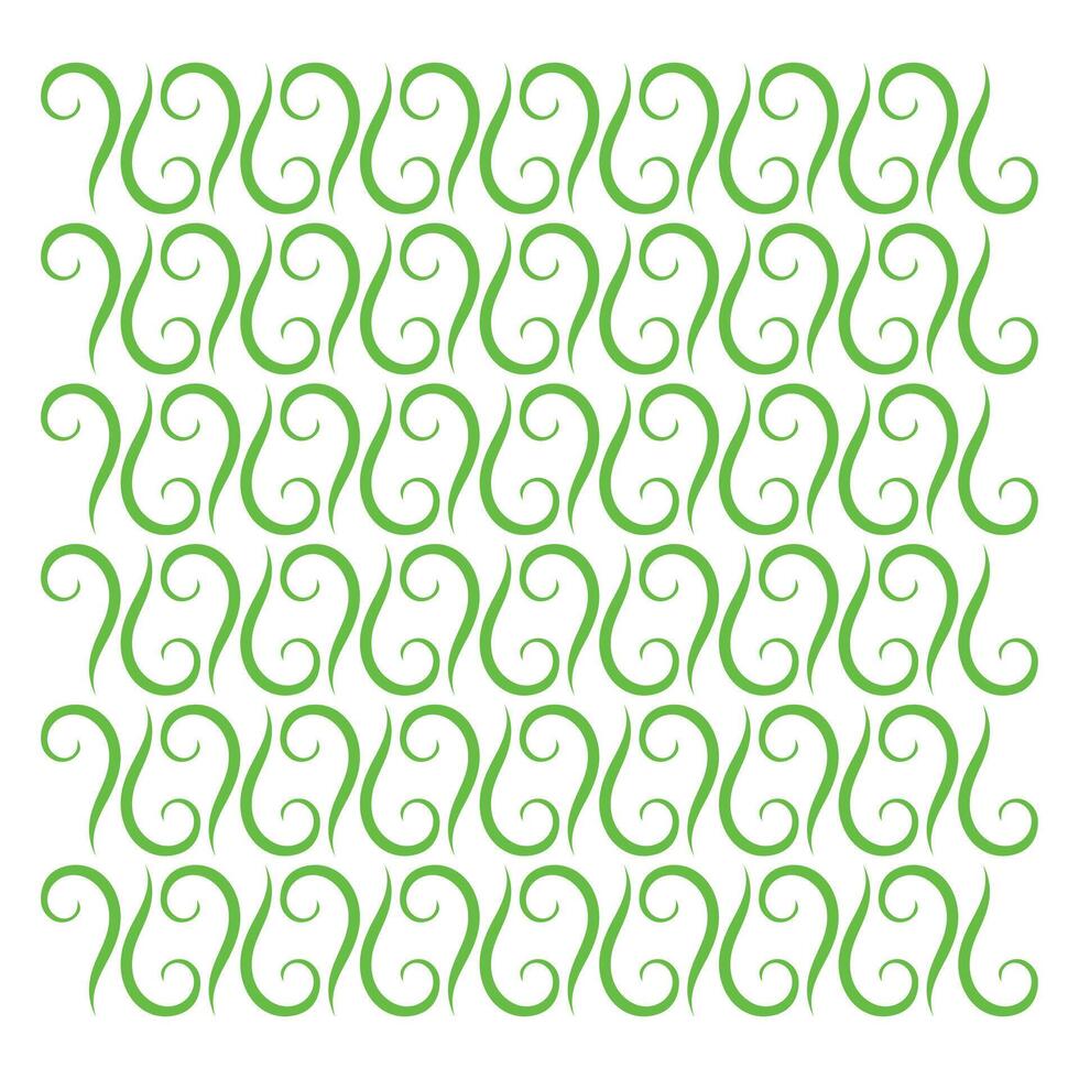 Green Swirl Pattern Abstract Design Natural Elements Isolated White Background Decorative Use vector