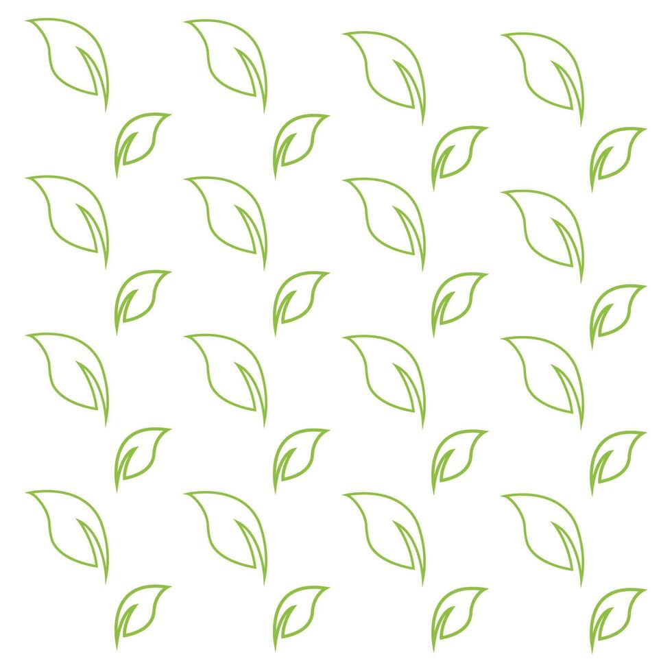 Leaf Outline Pattern Botanical Design Natural Elements Isolated White Background Decorative Use vector