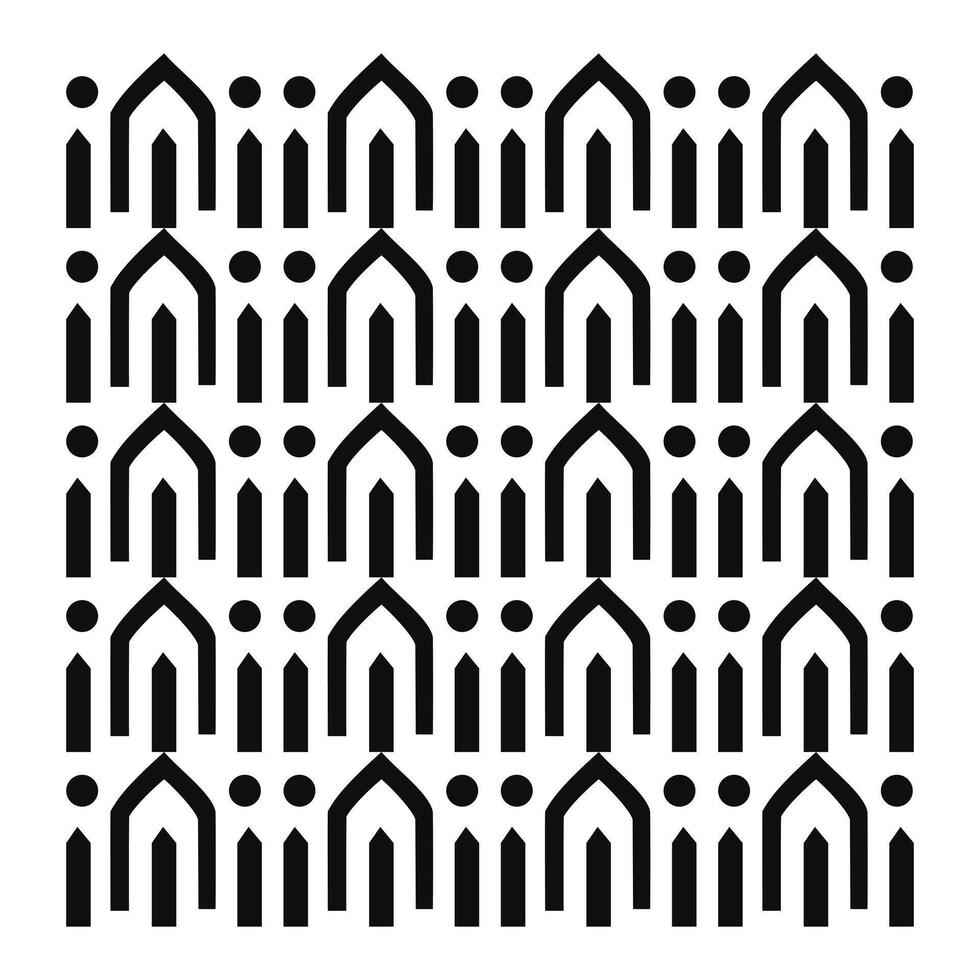 This intricate Islamic geometric pattern design is a perfect blend of traditional artistry and modern aesthetics. The symmetrical and repetitive shapes create a mesmerizing visual effect vector