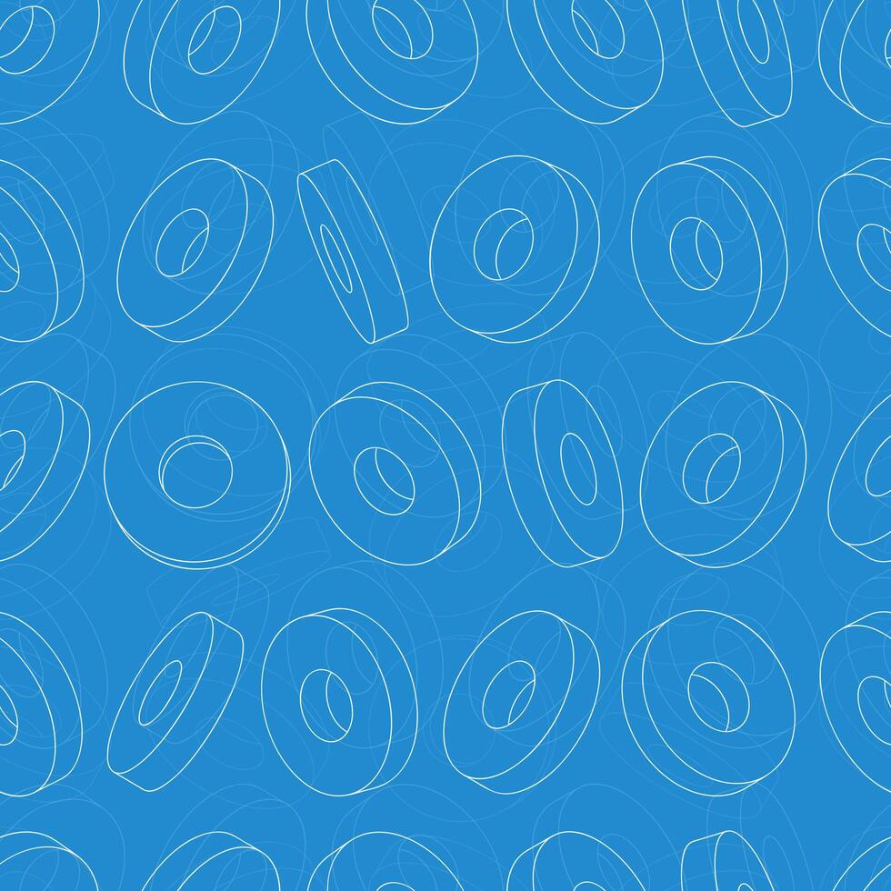 Industrial seamless pattern with tooling systems machine parts and multi-faceted cutters in technical style vector