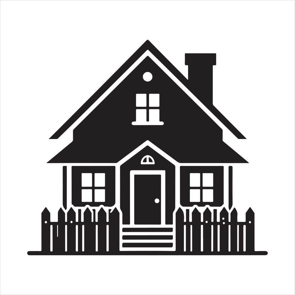 A blackHouse silhouette on white background vector