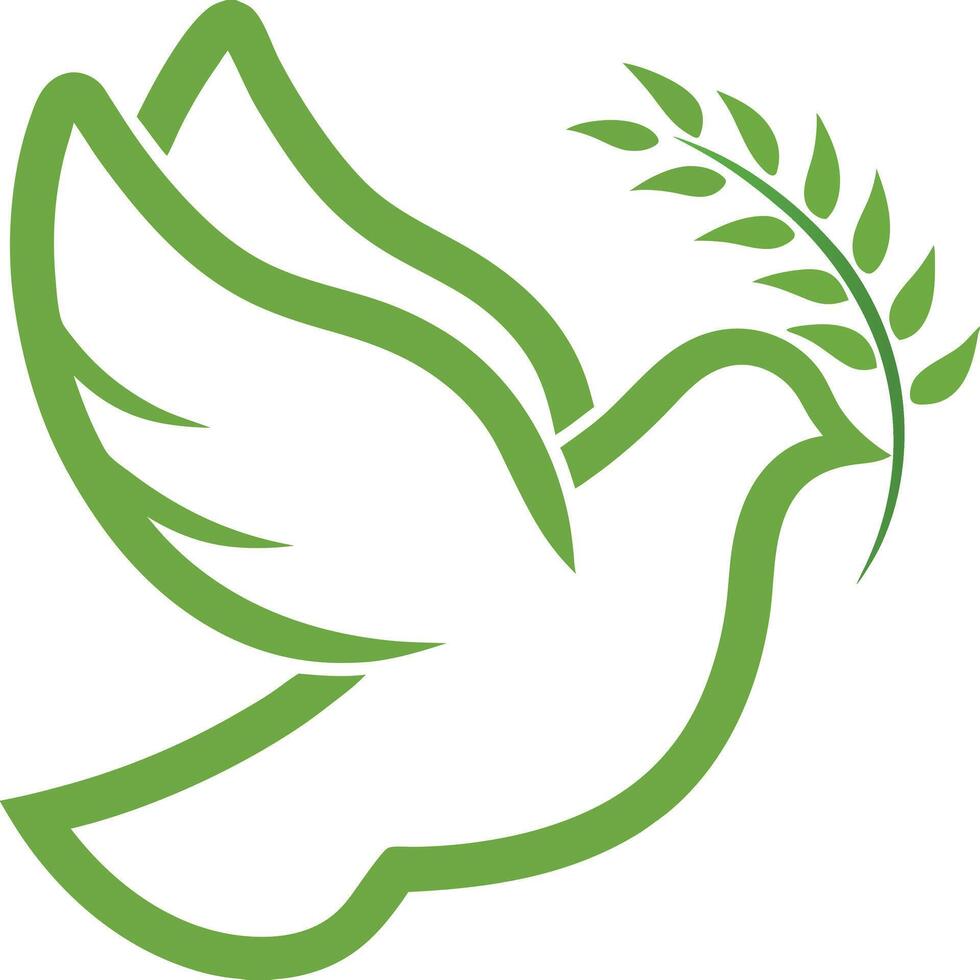 Dove of peace olive branch illustration. Dove, Bird of Peace Clip Art, Dove Image , Dove Bring Olive Leaf Illustration, Decorative Dove. vector