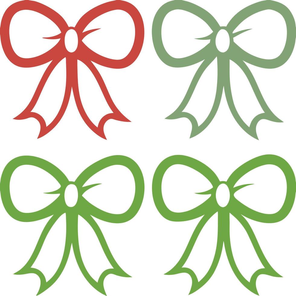 Bows illustration Bowtie Ribbon Coquette Girly Festive Celebration Party Dinner Drinks Fashion Icon Doodles. vector