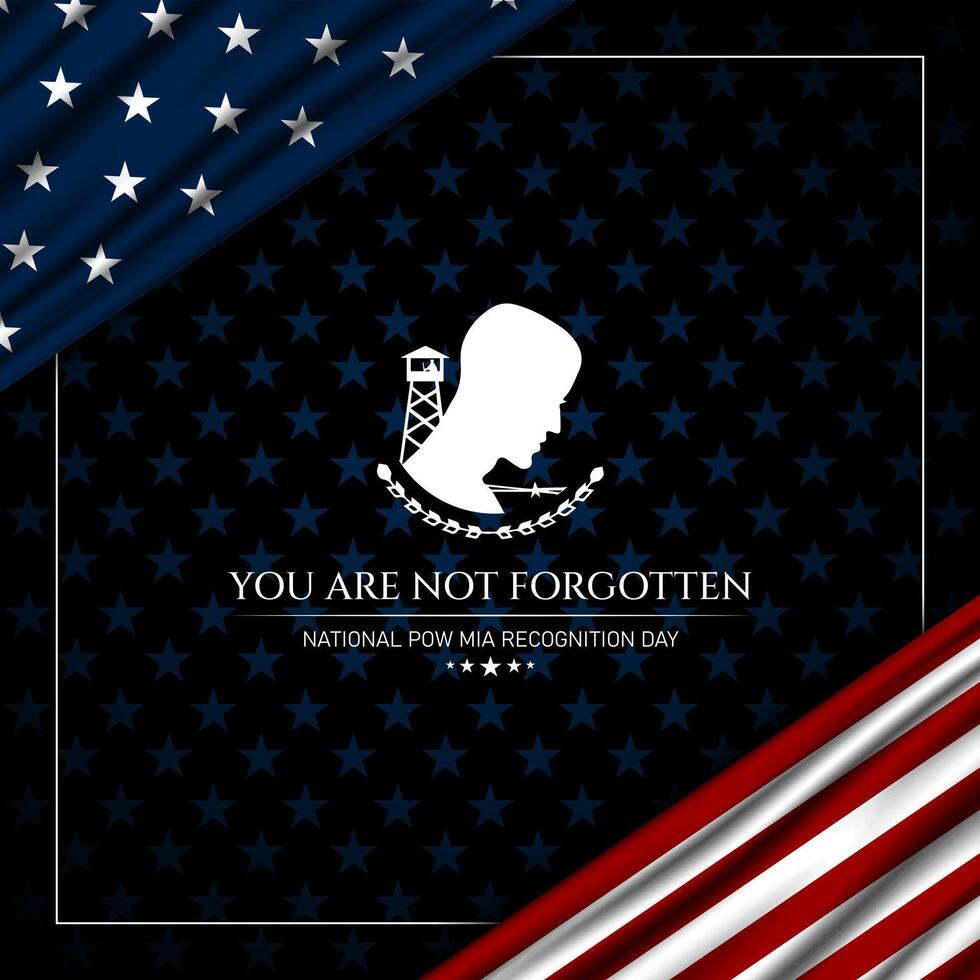 Happy National POW MIA Recognition Day Background Illustration vector