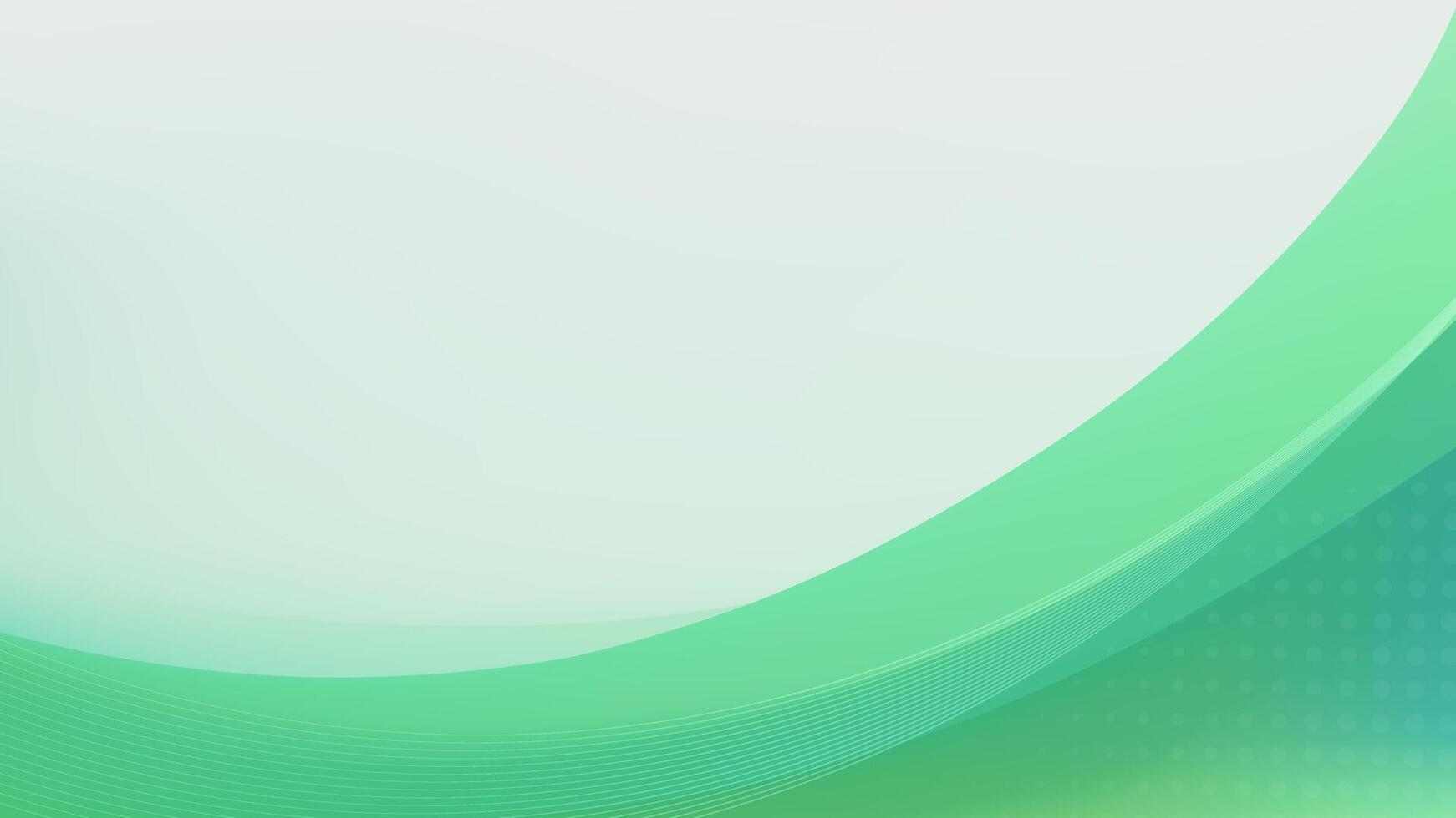 Abstract background with a flowing green curve. vector