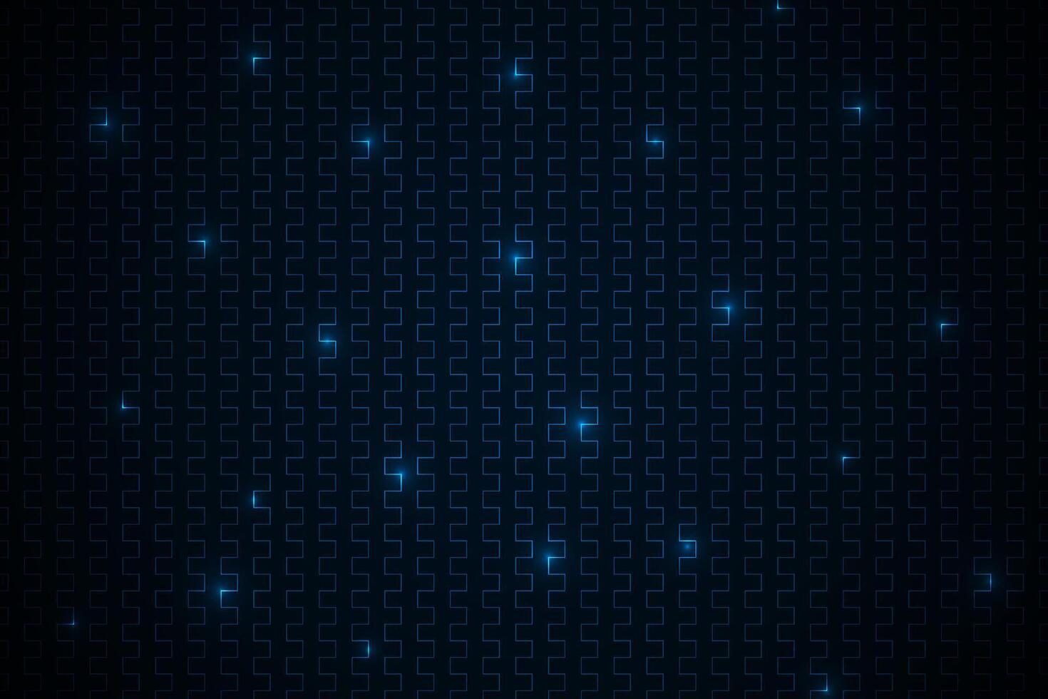 Black abstract background with blue lines, neon grid with reflections, illustration vector