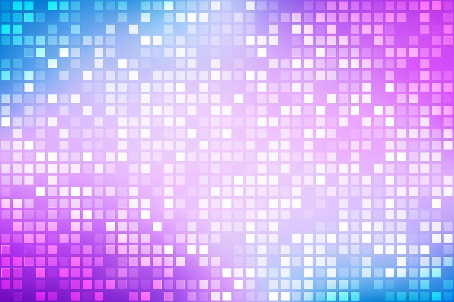 Abstract bright rainbow purple blue gradient with transparent squares, mosaic look, simple modern satin texture, background vector
